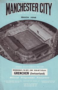 Manchester City v Grenchen friendly 1959/60